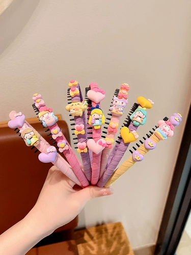 Детская челка, ободок, нескользящий аксессуар для волос, мультяшные шпильки для волос