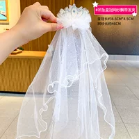 Белые трехмерные блестки лотоса корона, марля дрейфующая утиная зажим