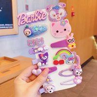 Сиреневая заколка для волос, комплект, 14 шт