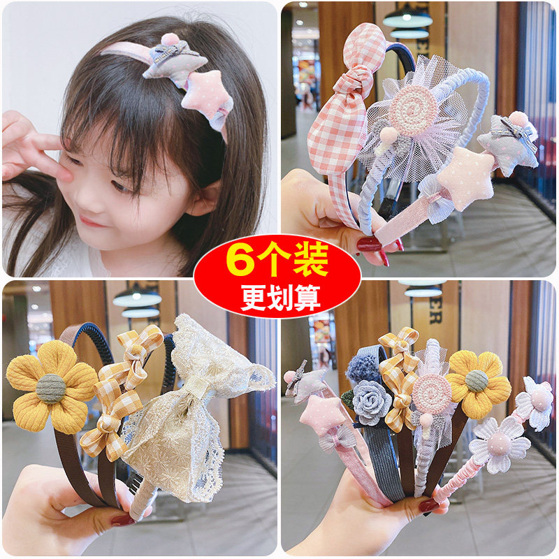 Children's hair hoop girl hair accessories Korea does not hurt hair baby hairclip braided hair little girl hair card headgear summer headband