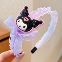 Сиреневая заколка для волос с бантиком, ободок