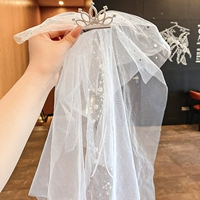 Белая пять овальная корона Жемчужина Жемчужная лента Розовая лента Клип уток