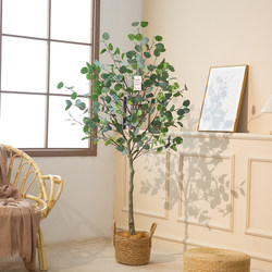 Artificial Eucalyptus Tree, Large Luxury Potted Plant, Indoor Fake Greenery, Home and Guesthouse Decoration, Floor-Standing Ornament Tree