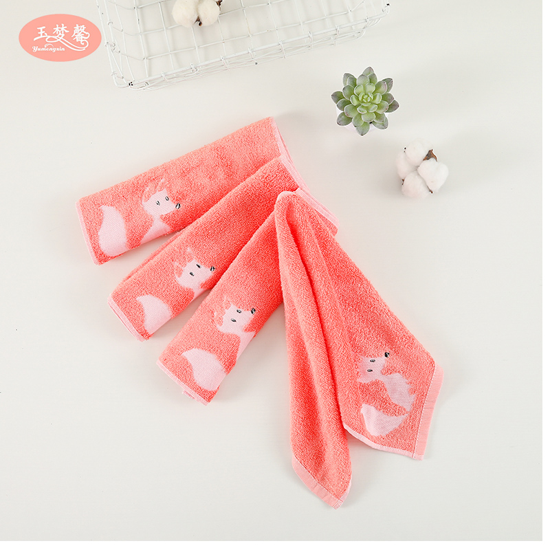 Pure Cotton Children Wash Face Towel Bamboo Fiber Cartoon Home Baby Special Rectangular Bath soft and absorbent