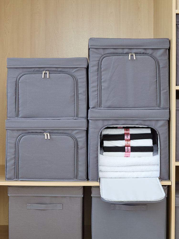 Storage box Fabric double-sided open cover clothing finishing box Blanket clothes quilt storage box Wardrobe large storage box