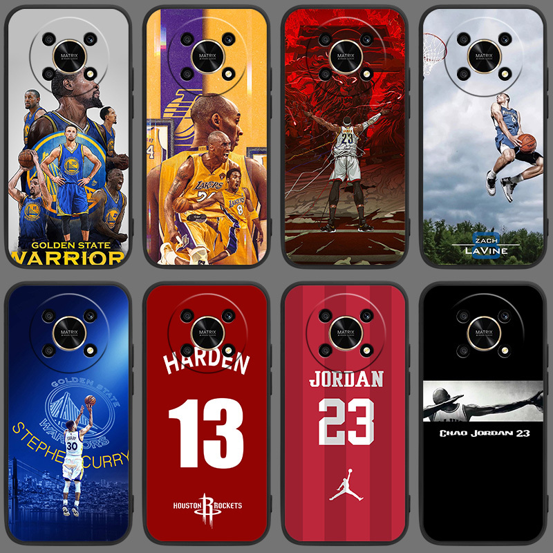 Nba Basketball Star-Themed Phone Case for Honor X40Gt Racing Edition, Honor X50, Honor X40I Full Coverage, X20Se Silicone, X30 Protective Case, Tracy Mcgrady, Harden, Iverson, Durant, Trendy Brand for Men