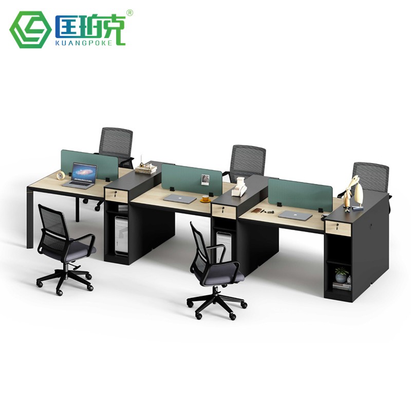 Staff table simple modern office furniture double face - to - face card seat 24 6 6 - person station computer tables and chairs combination