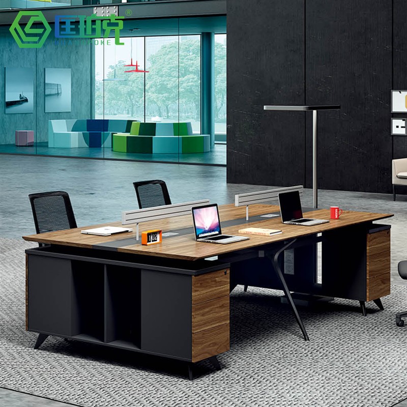 Modern staff desk simple office furniture staffs card 24 - person position four - person screen table and chair combination