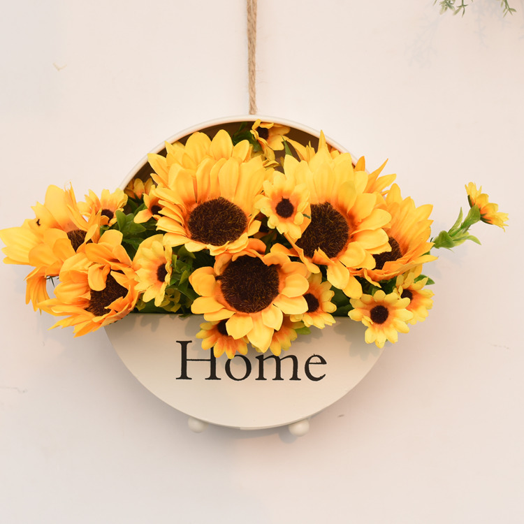 Creative Living Room Wall Decoration Flower Basket Hanging Wall Room Wall-mounted Wall Wall Decoration Pendant Flower Pot Hanging Ornament-Taobao