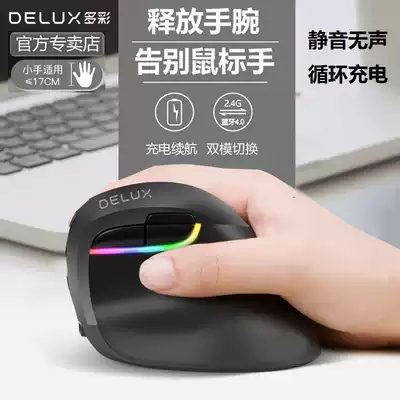 Colorful M618mini ergonomic mouse wireless Bluetooth mute charging girl cute vertical vertical hand grip