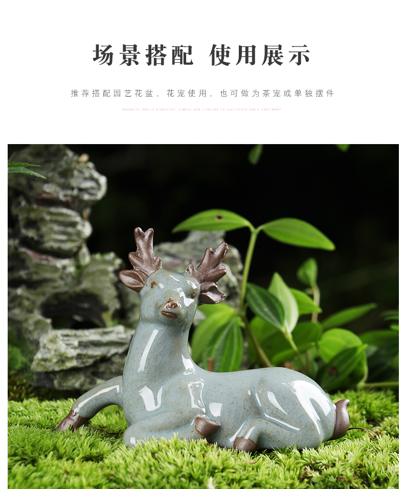 Creative, lovely brother ceramic up small tea pet boutique floret spoil the mythical wild animal tea pot on - board, furnishing articles package mail