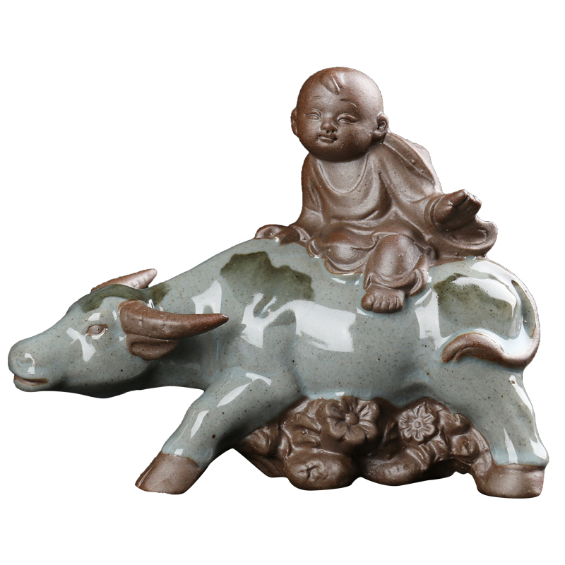 Creative, lovely brother ceramic up small tea pet boutique floret spoil the mythical wild animal tea pot on - board, furnishing articles package mail