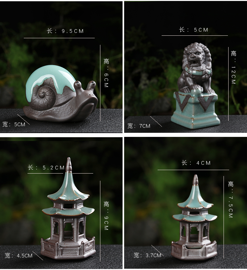 Creative, lovely brother ceramic up small tea pet boutique floret spoil the mythical wild animal tea pot on - board, furnishing articles package mail