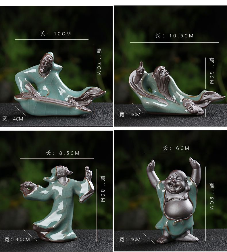 Creative home furnishing articles to restore ancient ways young monk brother ceramic up man tea pet take spoil water machine accessories diy car