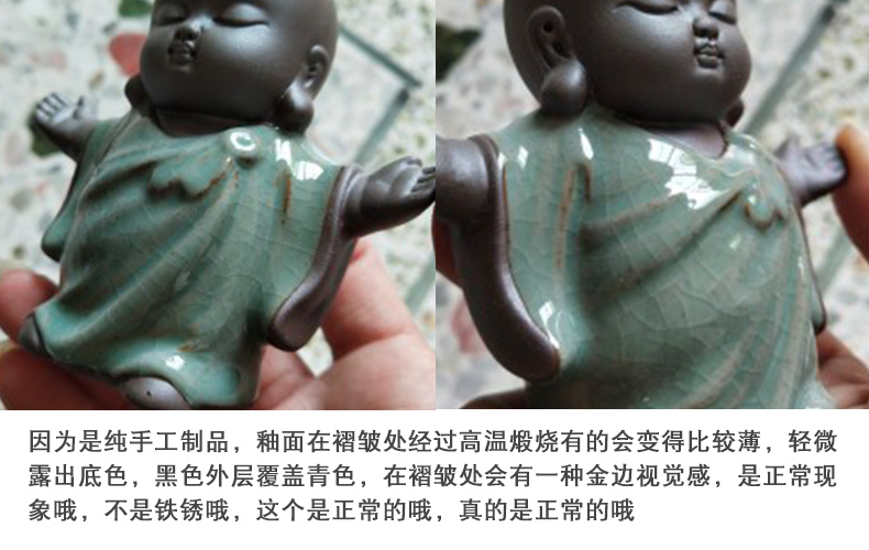 Ceramic up pet flowers familiar place tea elder brother play car tea tray flowerpot maitreya, the young monk special package mail ornament