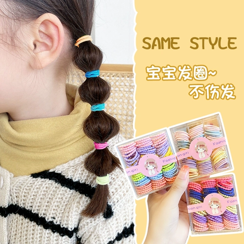 Детский аксессуар для волос, детская маленькая безвредная резинка, не повреждает волосы