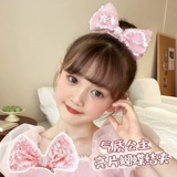 Блестки для ногтей с бантиком, детский аксессуар для волос, детская заколка для волос, детские безвредные шпильки для волос для принцессы, в западном стиле