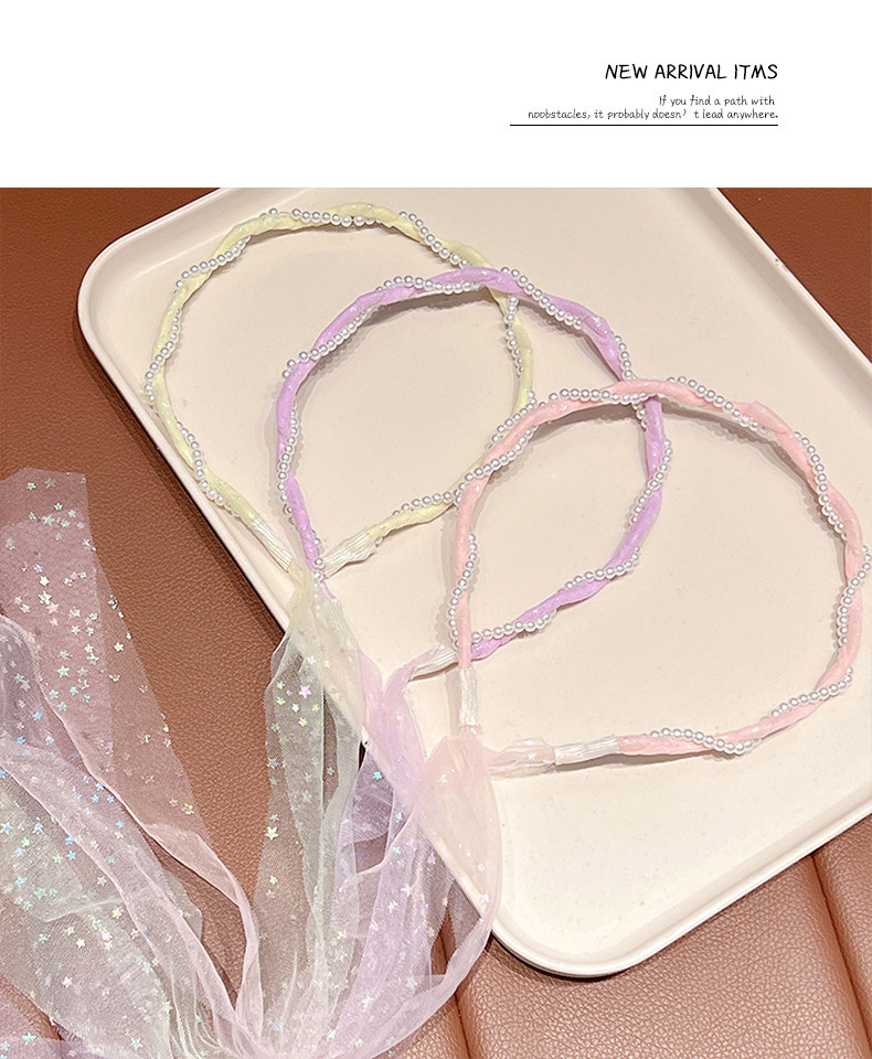 2023儿童发箍公主洋气仙美飘带编发神器宝宝发带头饰女孩不勒头箍详情8