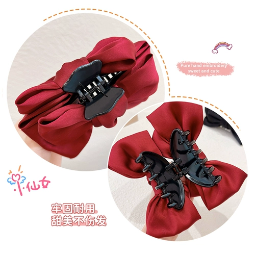 Заколка-крабик для принцессы с бантиком, красная заколка для волос, акула, детский аксессуар для волос, новая коллекция