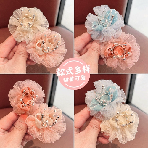 Детская заколка для волос для принцессы, аксессуар для волос с бантиком, подарок на день рождения