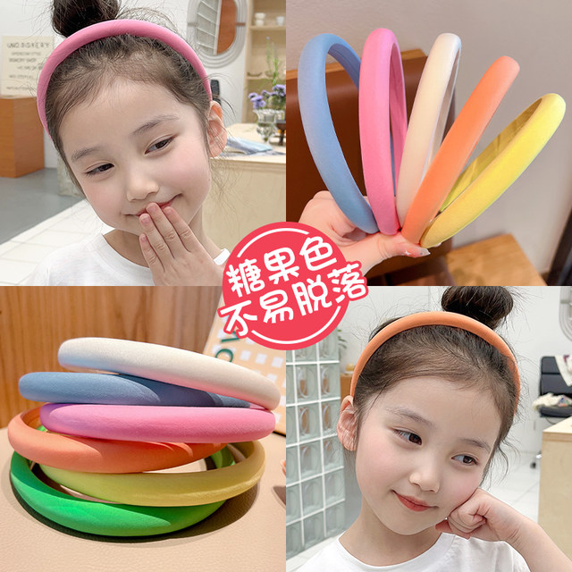 ເຂົ້າຫນົມອົມເດັກນ້ອຍສີ sponge hairbands headbands ເດັກຍິງທີ່ເພີ່ມຂະຫນາດຂອງກະໂຫຼກຂອງເຂົາເຈົ້າເດັກນ້ອຍ hairpins ຕ້ານຄວາມກົດດັນ bundle headwear ເດັກນ້ອຍ