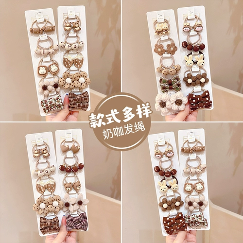 Детская безвредная резинка для волос, аксессуар для волос с бантиком, не повреждает волосы, популярно в интернете