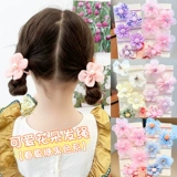 Милый безвредный детский хвостик, резинка для волос, аксессуар для волос, коллекция 2022, в цветочек, не повреждает волосы