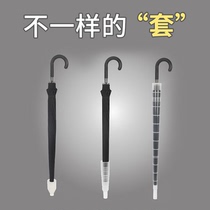Large Double Waterproof Cover Umbrella Long Handle Straight Rod Oversized Windproof Mens Business Black Automatic rain Bar s custom