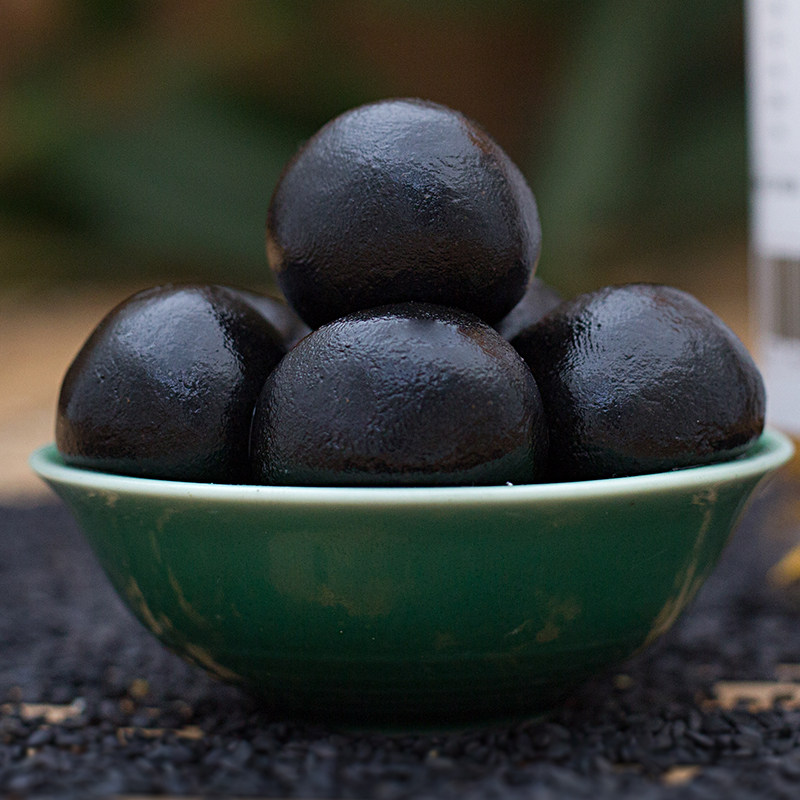 Jiuhua Nine Steamed Nine Sun Black Sesame Balls Handmade Honey Pills to Pellet Sesame Balls for the Valley Dan