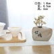 Để bàn Zen bình nhỏ giả đá trang trí đồ trang trí nhỏ chậu hoa không xốp tiện ích bàn trà gốm sứ thủy canh - Trang trí nội thất