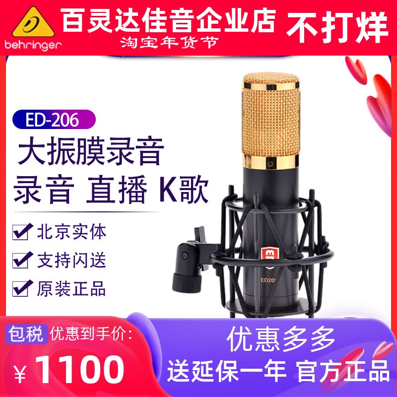 FEILO Feile ED206 ED-206 professional recording large diaphragm microphone microphone condenser microphone