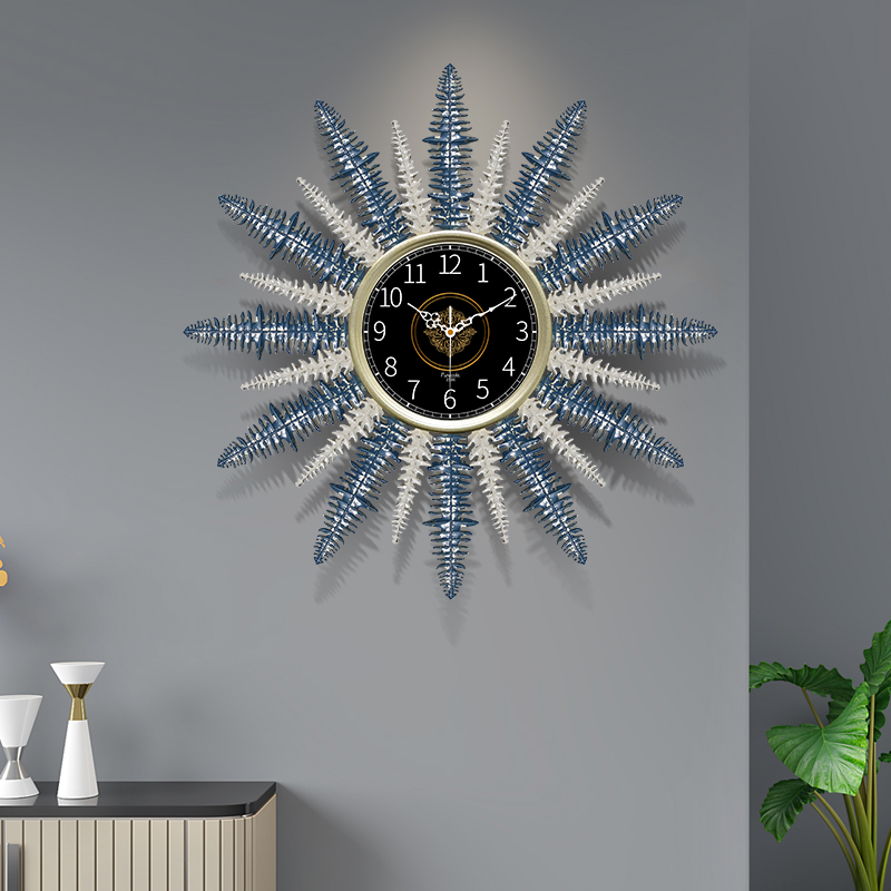 Eurostyle Watch Clock Living Room Fashion Home Creative Atmosphere Bedroom Hanging Wall Art Muted Clock Light Extravagant table