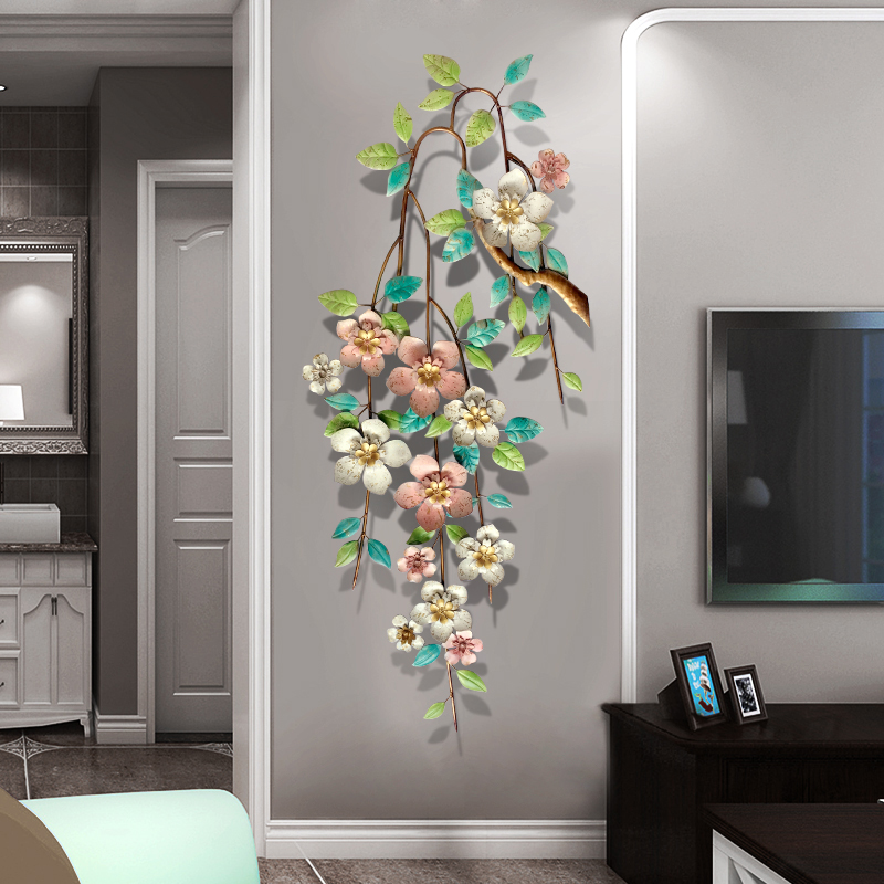 European living room entrance wall hanging club Wrought iron wall three-dimensional wall Dining room fashion wall decoration hanging