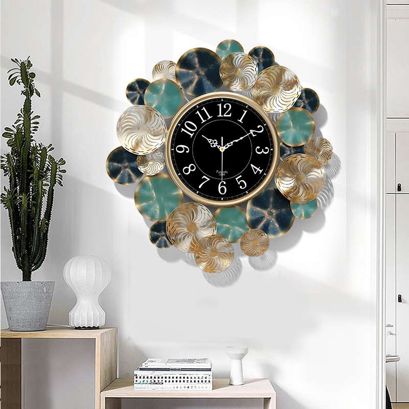 Eurostyle Hung Clocks Living Room Fashion Home Watches & Clocks Atmosphere Muted Light Extravagant Clock Bedroom Hanging Wall Creative Art Hanging Watch
