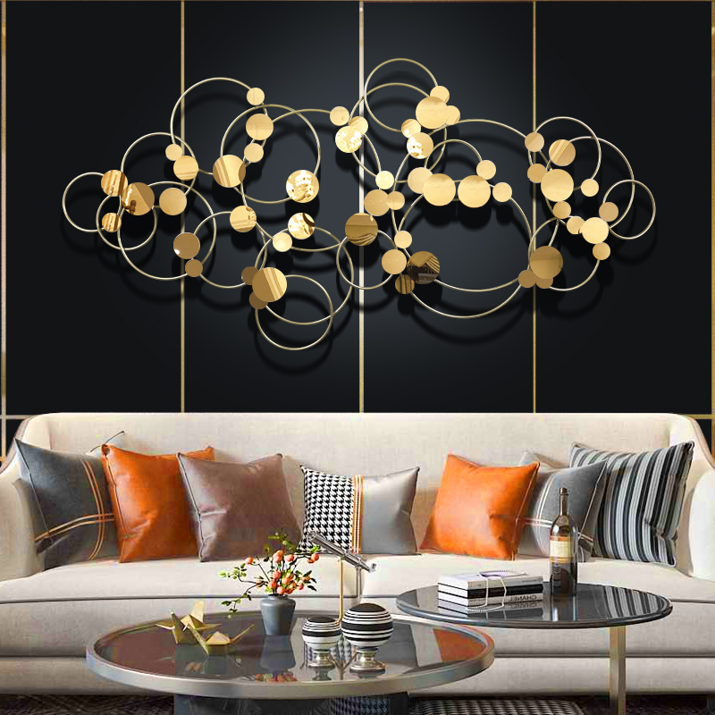 Modern Light Lavish Metal Wall Decoration Sofa Background Wall Decoration Pendant Living Room Restaurant Wall-mounted Creative Iron Art Wall Decoration-Taobao