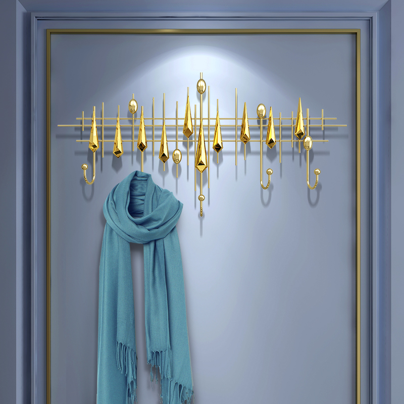 Nordic style creative door back coat hook hanging entrance shelf Modern fashion metal hook personality hanging hook