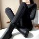 Black leggings for women spring and autumn outer wear 2024 new high waist elastic tight little black pants spring style pencil pants