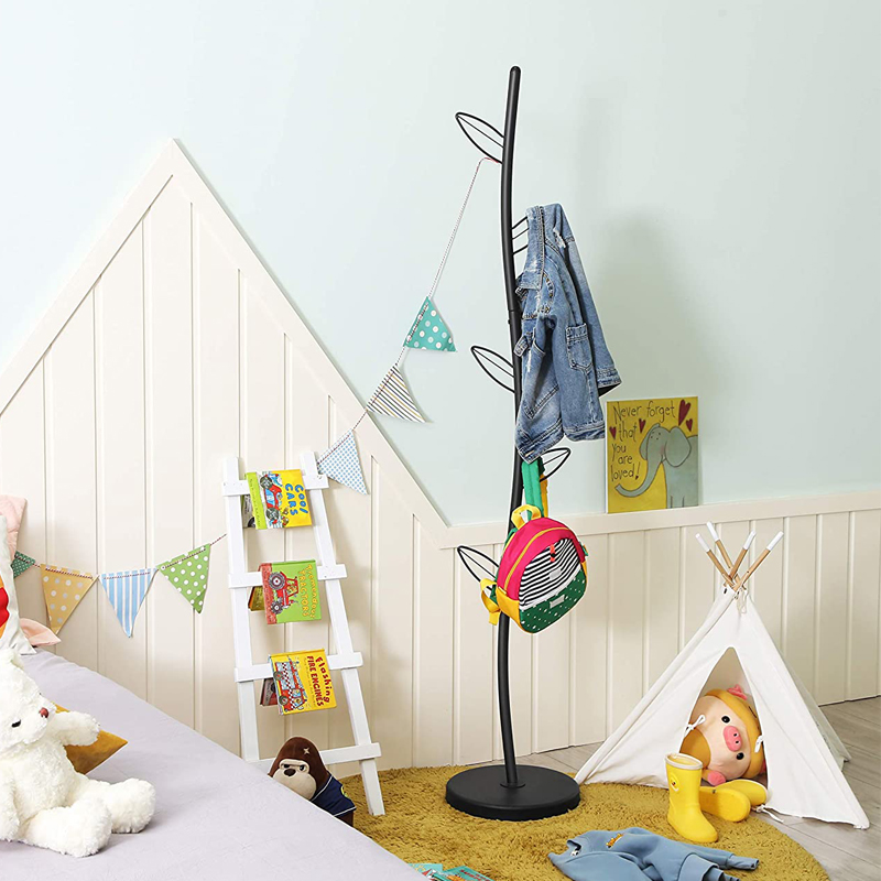 Nordic ins Light luxury floor-to-ceiling coat rack Household simple hanger Bedroom small clothes rack Single rod type