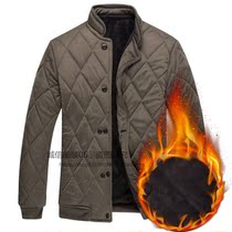 Winter plus velvet padded jacket mens thickened labor protection padded jacket suit elastic cotton jacket cotton trousers two-piece outdoor cold storage overalls