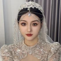 2022 new bridal headwear retro style with water drop flow Su hair accessories Xianmei wedding wedding wedding dress styling forehead decoration