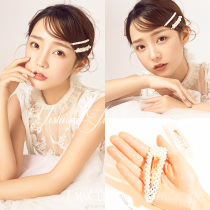 Pearl hairclip female Korean clip headwear Yafeng side clip girl side Net red hollow female