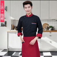 Черный лонгслив, фартук