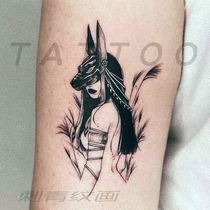 Tattoo stickers original tattoo black and white ins wind dark black mask female small arm painting 2022 net red new