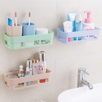 Bathroom wall-mounted shelve free of punch and no marks suction wall washing supplies storage rack toilet toilet accommodating rack