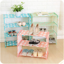 2019 Small Fresh Cloth Shoe Rack Oxford Cloth Simple Shoe Rack Dorm Multilayer Containing Shoe Rack Three Floors