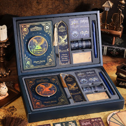 Magic Academy Notebook Set Gift Box Book Harry Potter Handbook High-Looking Notepad Primary School Junior High School Students School Supplies Diary Handbook Sticker Gift Pack Birthday Gift