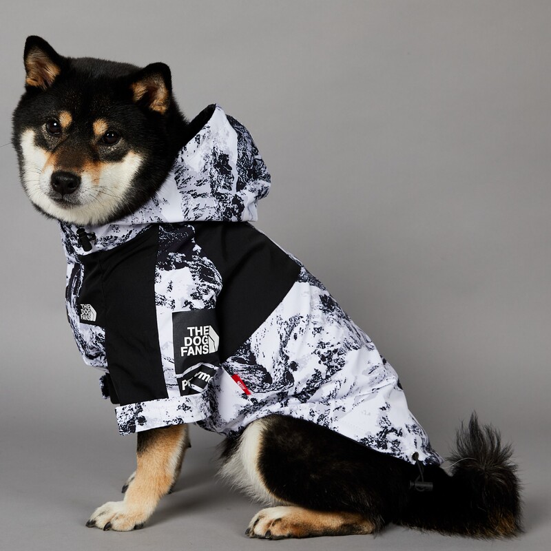 American Snow Mountain Trendy Brand Windproof and Rainproof North Dog Face New Dog Raincoat for Large Dogs, Dog Pet Jacket