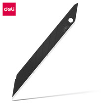 Deli 78003 small black blade utility blade 30° angle wear-resistant black blade finely carved single box