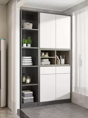 Nordic balcony storage cabinet sunscreen special storage cabinet large capacity Wall High cabinet glove cabinet can be customized