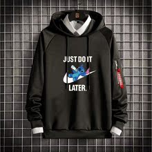 长袖卫衣加绒加厚运动套装男士学生韩版潮流